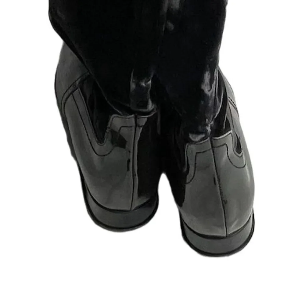 Roberto Botticelli Women's Green Knee-High Velvet and Leather Boots Size 6 (36) - Picture 7 of 8